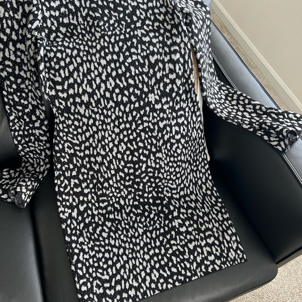 Michaels Black and White Midi Dress